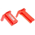 RS PRO Red 6-Lock Polyurethane Ball Valve Lockout with 7.5 mm Shackle Diameter 818-8048