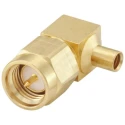 Rosenberger SMA Series Coaxial Connector Cable Male SMA, 50 Ω, Right Angle Body, Solder Termination 32S206-271L5