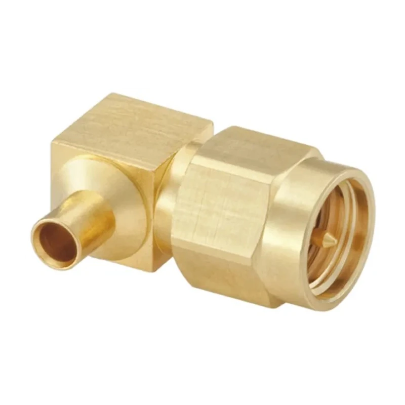 Rosenberger SMA Series Coaxial Connector Cable Male SMA, 50 Ω, Right Angle Body, Solder Termination 32S206-271L5