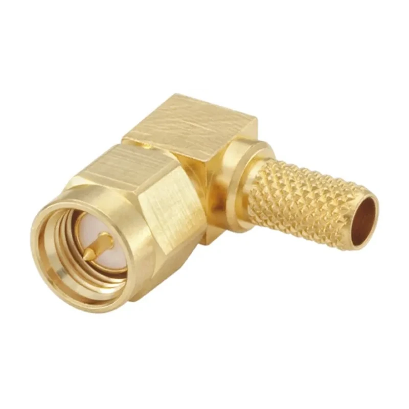 Rosenberger SMA Series Coaxial Connector Cable Male SMA, 50 Ω, Right Angle Body Crimp 32S207-307L5