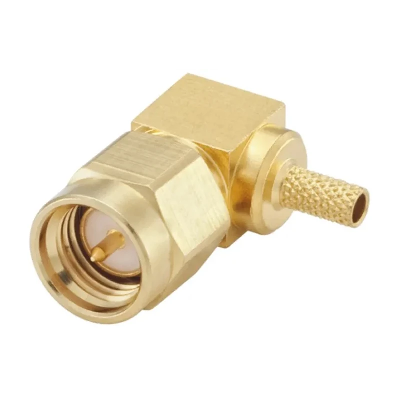 Rosenberger SMA Series Coaxial Connector Cable Male SMA, 50 Ω, Right Angle Body Crimp 32S207-302L5