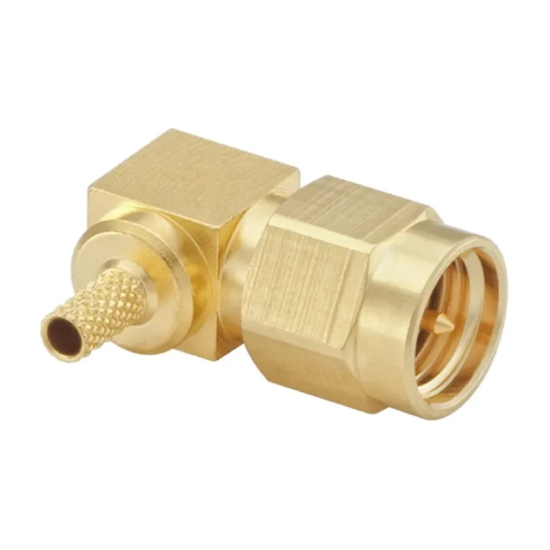 Rosenberger SMA Series Coaxial Connector Cable Male SMA, 50 Ω, Right Angle Body Crimp 32S207-302L5