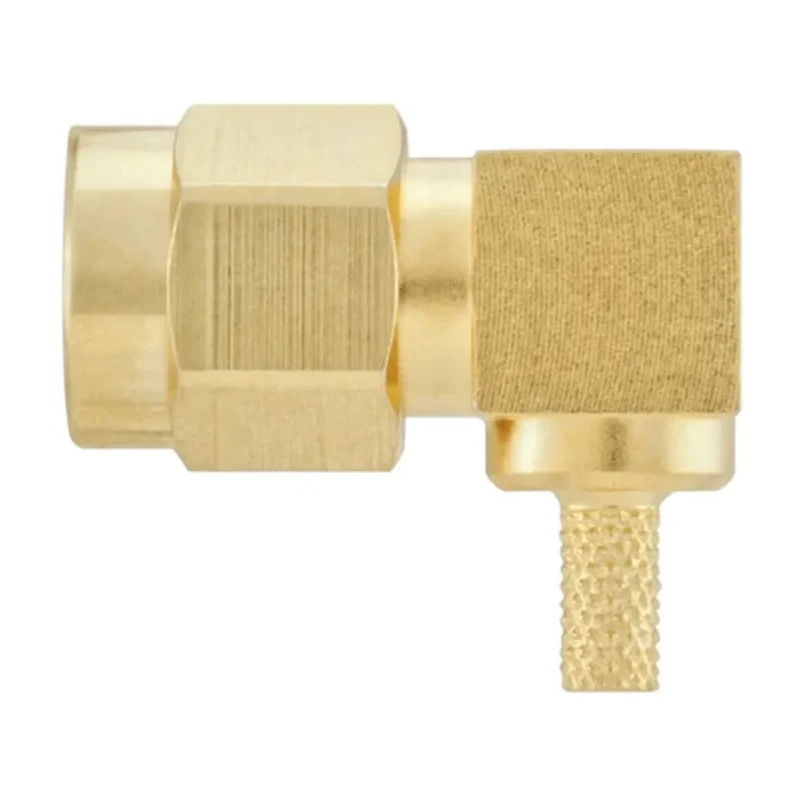 Rosenberger SMA Series Coaxial Connector Cable Male SMA, 50 Ω, Right Angle Body Crimp 32S207-302L5