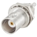 Rosenberger BNC Series Coaxial Connector Panel Mount Female, 50Ω Impedance, Straight Body, Crimp Termination 51K507-802N5