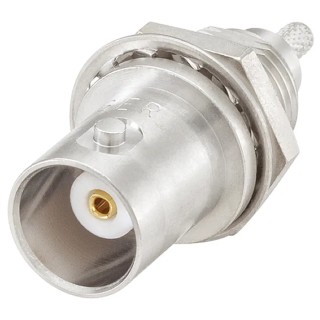 Rosenberger BNC Series Coaxial Connector Panel Mount Female, 50Ω Impedance, Straight Body, Crimp Termination 51K507-802N5
