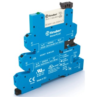 Finder 39 Series Electromechanical Interface Relay, DIN Rail Mount, SPDT Contact, 110V AC/DC Coil, 5.6mA 39.61.0.125.0060