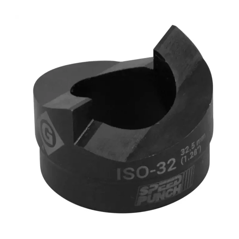 Greenlee 1 Piece Punch & Die Set Speed Punch, 32.5 mm Hole Size, Cutting Capacity 3.5 mm, Model 52055435