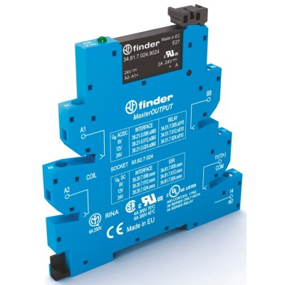 Finder Solid State Interface Relay 400V DIN Rail Screw Terminals Model 39.20.0.125.9024