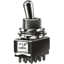 KNITTER-SWITCH Toggle Switch Panel Mount On-On 4PDT Solder Terminal 250 V ac MTG 406 N