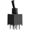KNITTER-SWITCH Toggle Switch PCB Mount On-On DPDT 20 V AC/DC Gold Plated Copper TST 2 N