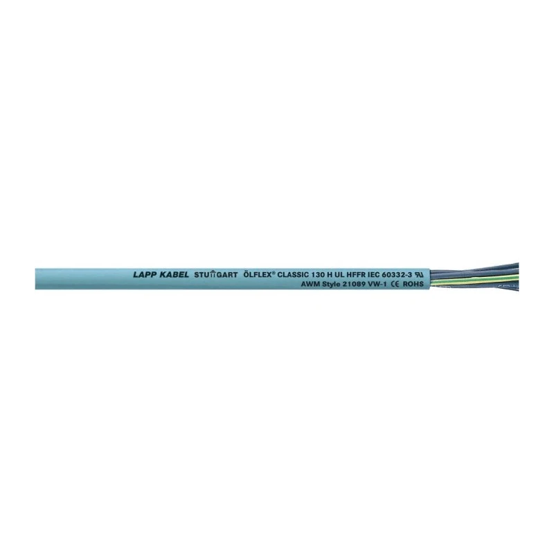 Lapp ÖLFLEX CLASSIC 130 H Control Cable 5 Cores 14 AWG Unscreened 100 m Silver Grey Low Smoke Zero Halogen Sheath 1123144