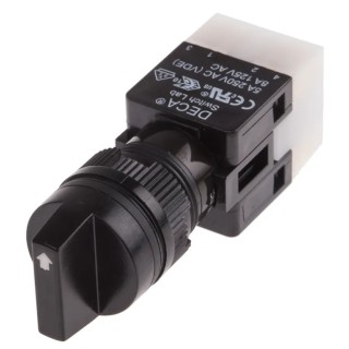 RS PRO Rotary Selector Switch 3 Positions 1 NO/1 NC Contact Configuration IP65 Rated 820-0463