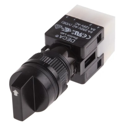 RS PRO Rotary Selector Switch 3 Positions 1 NO/1 NC Contact Configuration IP65 Rated 820-0463