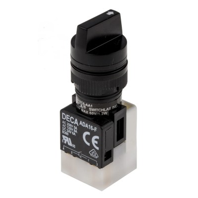 RS PRO Rotary Selector Switch IP65 1 NO/1 NC Contact Configuration 2 Positions 820-0469
