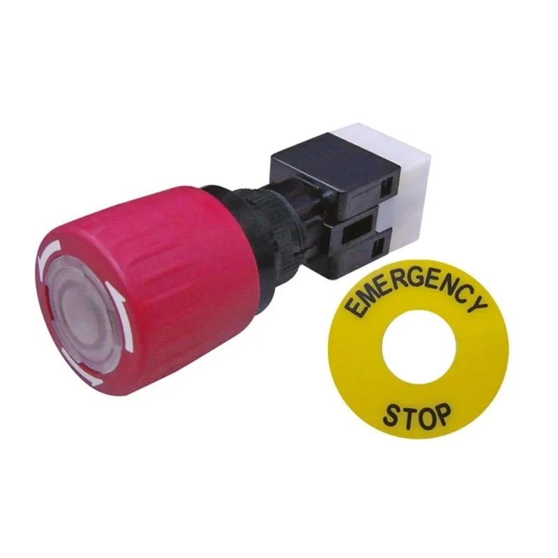 RS PRO Illuminated Emergency Stop Push Button, Panel Mount, DPDT, IP65, 5A 250V ac, 16mm Cutout 820-0466