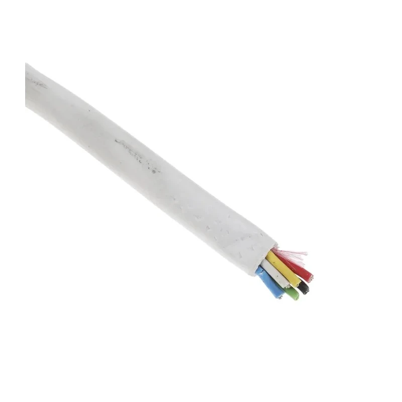 RS PRO Control Cable 6 Cores 0.19mm² Unscreened Armoured 100 m White PVC Sheath 50V 820-0182