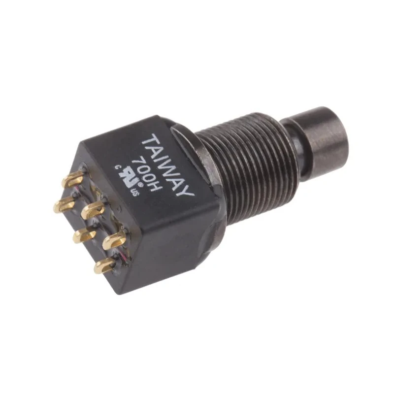 RS PRO Push Button Switch, Latching, PCB Mount, DPDT, Black LED, IP67, 28 V dc 125 V ac 820-0491