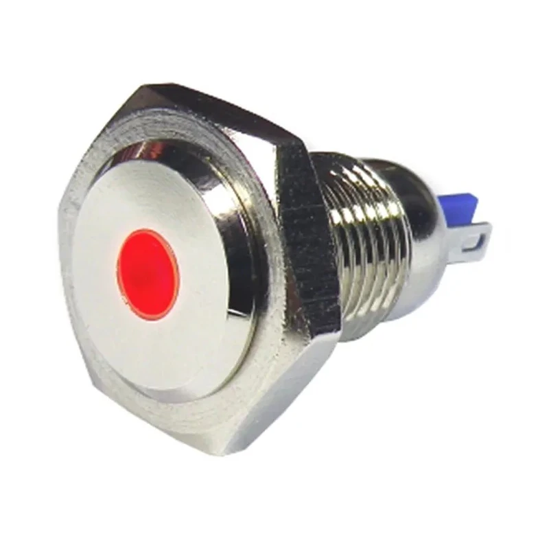 RS PRO Red Panel Mount Indicator 24V 15mA Lead Wire Termination IP67 Prominent Bezel 820-0586