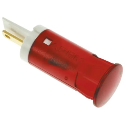APEM Red Panel Mount Indicator 24V DC 20mA Faston Termination QS121KKR24