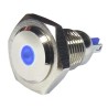 RS PRO Blue Panel Mount Indicator with Lead Wire Termination, 24V, 15mA, IP67, Nickel Plated Brass, 28.5mm Length 820-0589