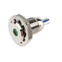 RS PRO Green Panel Mount Indicator 24V 15mA Lead Wire Termination IP67 Prominent Bezel 820-0582