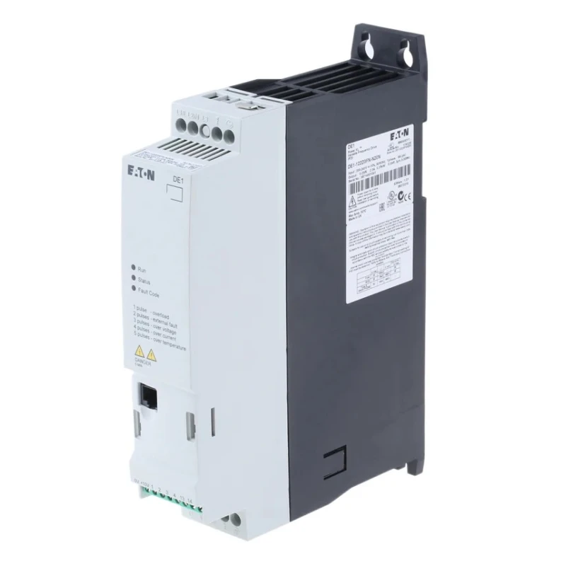 Eaton Variable Speed Starter 370W 230V AC 1 Phase 2.3 A PowerXL DE1 Series 174328 DE1-122D3FN-N20N