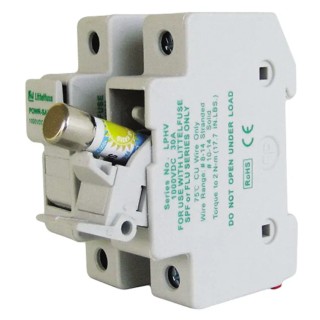 Littelfuse 30A Rail Mount Fuse Holder for 10 x 38 mm, 1P-Pole, 1kV LPHV0001Z
