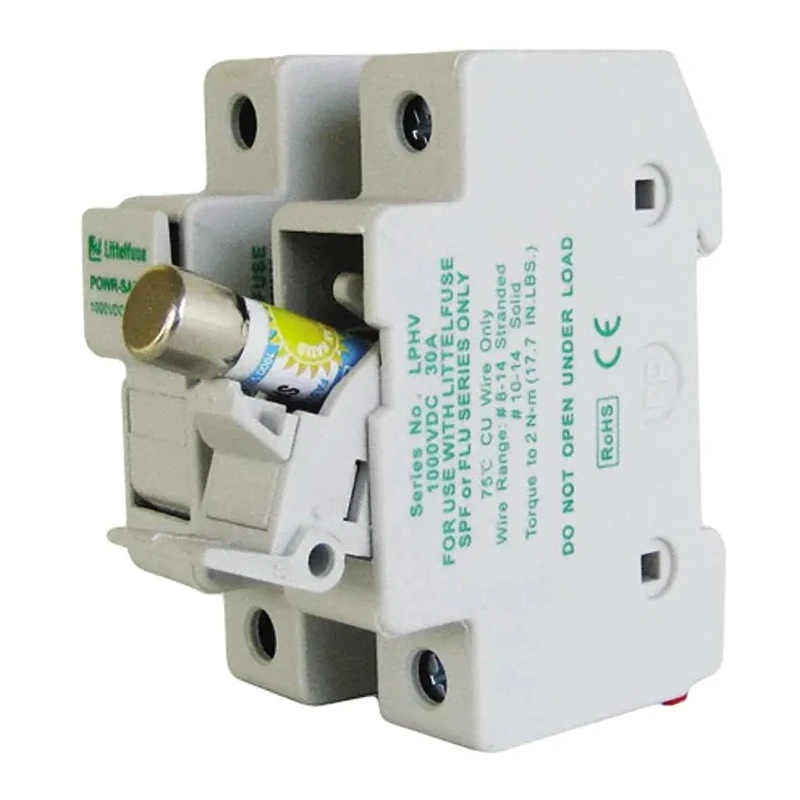 Littelfuse 30A Rail Mount Fuse Holder for 10 x 38 mm, 1P-Pole, 1kV LPHV0001Z
