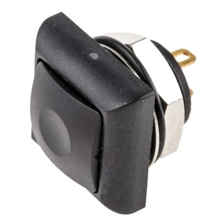 RS PRO Push Button Switch Momentary PCB Mount SPST Black LED IP67 50V dc 32V ac 8207574P