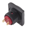 RS PRO Push Button Switch On-Off Panel Mount 13.6 mm Cutout SPST Black LED IP67 50V DC 32V AC 8207583P