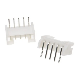 JST PH Series Right Angle Through Hole PCB Header 5 Contacts 2 mm Pitch 1 Row Shrouded S5B-PH-K-S(LF)(SN)