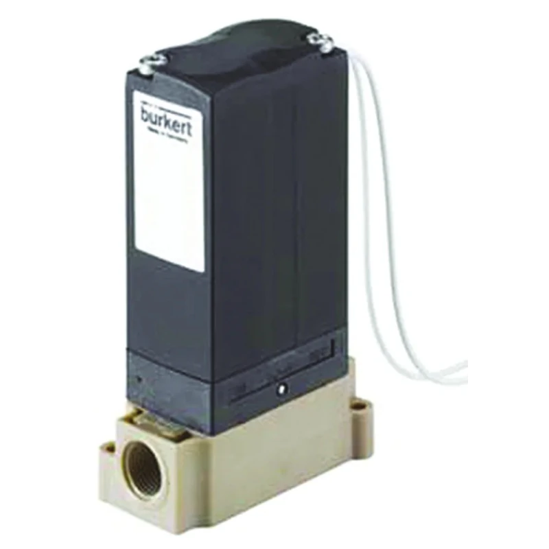 Burkert Solenoid Valve 2 Port Universal 24V dc 3.18 mm Orifice 3mm Polyetheretherketone Body 235325