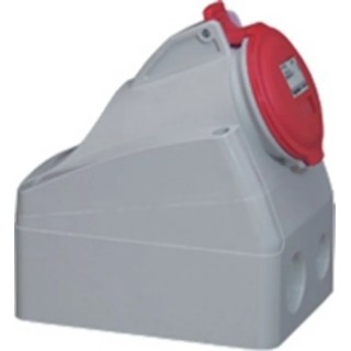 Legrand Red Wall Mount Industrial Power Connector 3P+N+PE 32A 415V IP44 P17 Tempra Pro IP44