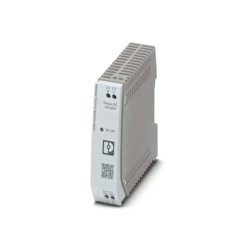 Phoenix Contact UNO POWER Switched Mode DIN Rail Power Supply 1 Phase 264V AC Input 15V DC 2A Output 30W 2903000