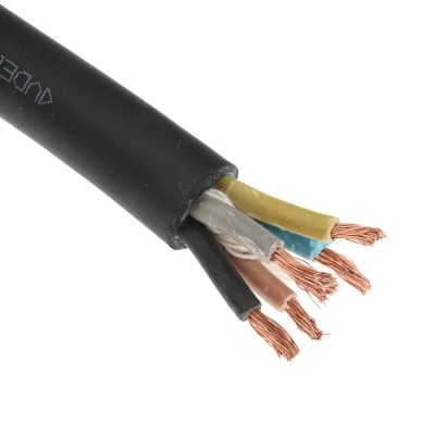 RS PRO 5 Core Power Cable Black 4mm² 750V AC Flexible Rubber Insulated H07RN-F 60°C 50m 821-3245