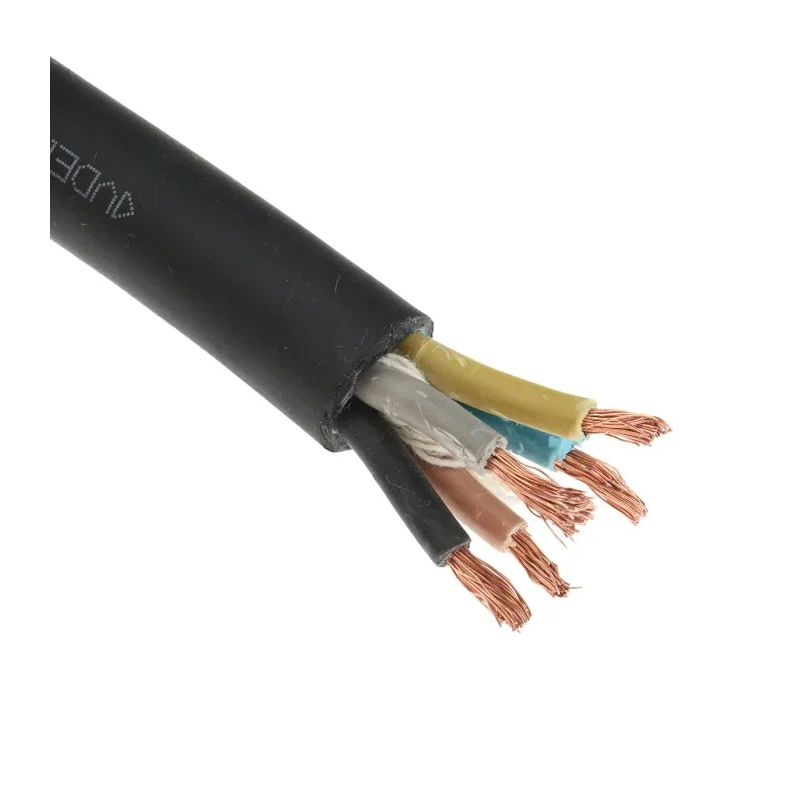 RS PRO 5 Core Power Cable Black 4mm² 750V AC Flexible Rubber Insulated H07RN-F 60°C 50m 821-3245