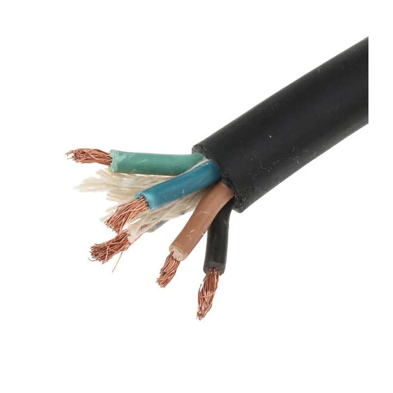 RS PRO 5 Core Power Cable Black 4mm² 750V AC Flexible Rubber Insulated H07RN-F 60°C 50m 821-3245