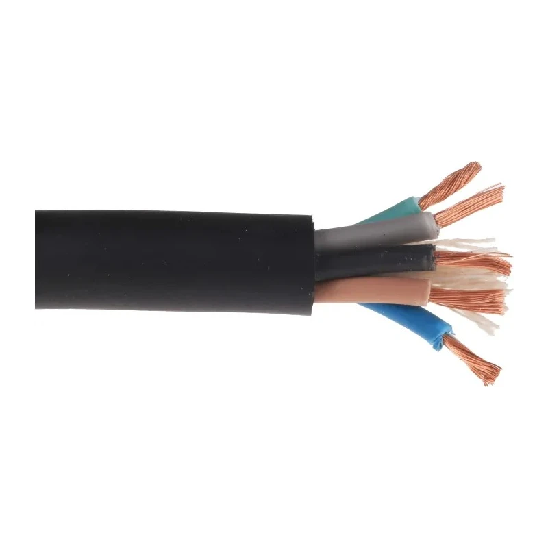 RS PRO 5 Core Power Cable Black 2.5mm² 750V AC CPE Jacket 60 °C 50m 821-3241