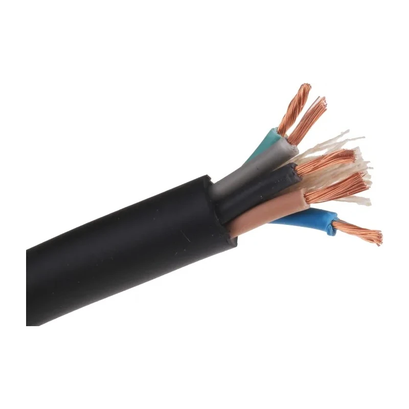 RS PRO 5 Core Power Cable Black 1.5mm² 750V AC 60°C Operating Temperature 50m Length CPE Jacket 821-3248