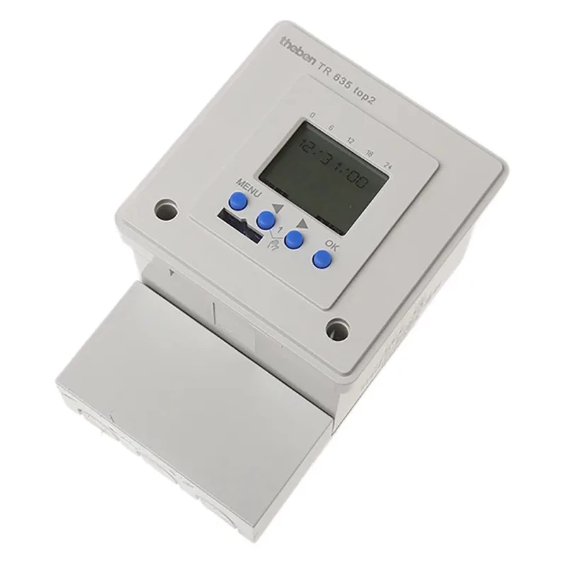 Theben Digital TOP2 Time Switch 230V AC, 1 Channel, 84 Memory Spaces, 1000h Battery Life TOP2