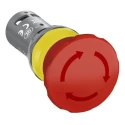 ABB Emergency Stop Push Button Panel Mount, 22.5mm Cutout, Twist Release, 2 NC, IP66/IP67/IP69K CE4T-10R-02