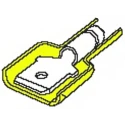 Molex Yellow Insulated Male Spade Connector Crimp 6.35 x 0.81 mm Tab Size 12 AWG to 10 AWG 19001-0010