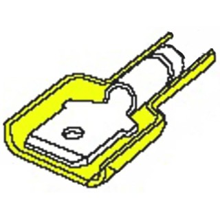 Molex Yellow Insulated Male Spade Connector Crimp 6.35 x 0.81 mm Tab Size 12 AWG to 10 AWG 19001-0010