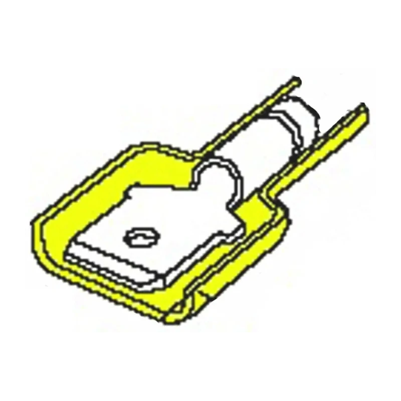 Molex Yellow Insulated Male Spade Connector Crimp 6.35 x 0.81 mm Tab Size 12 AWG to 10 AWG 19001-0010