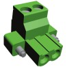 TE Connectivity Buchanan Series Pluggable Terminal Block 2-Contact 5 mm Pitch 1 Row 15A 300V AC Polyamide Housing 796858-2