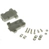 MH Connectors MHCCOV Series ABS Straight D-Sub Backshell 9 Way Strain Relief MHCCOV-09SC-LG