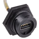 Molex Female USB Type A to Female USB Type A Black Nylon Jacket USB Cable 2m 84729-0006