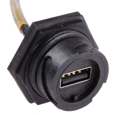 Molex Female USB Type A to Female USB Type A Black Nylon Jacket USB Cable 2m 84729-0006