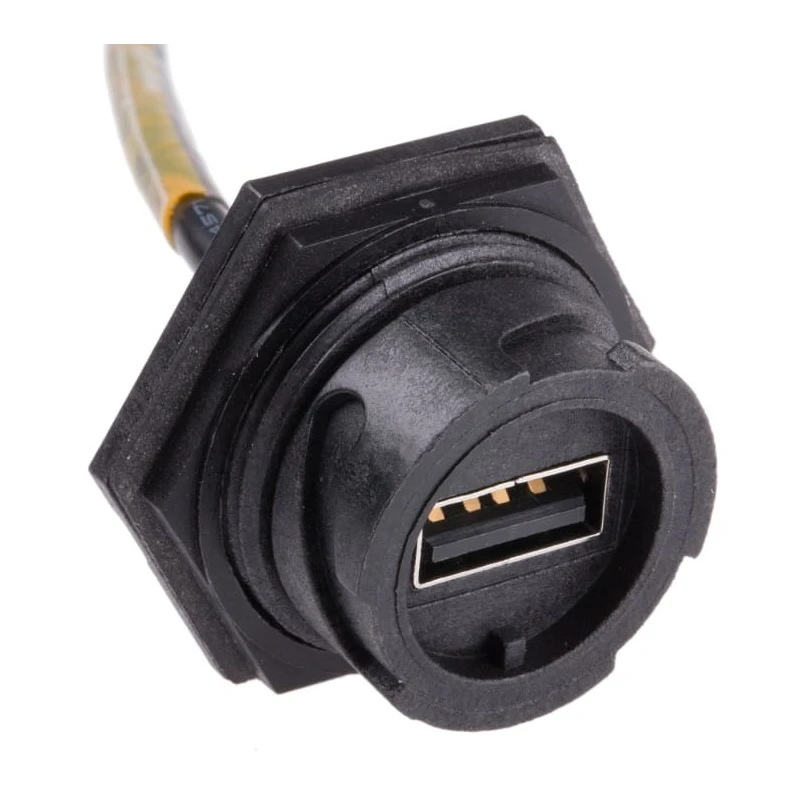 Molex Female USB Type A to Female USB Type A Black Nylon Jacket USB Cable 2m 84729-0006