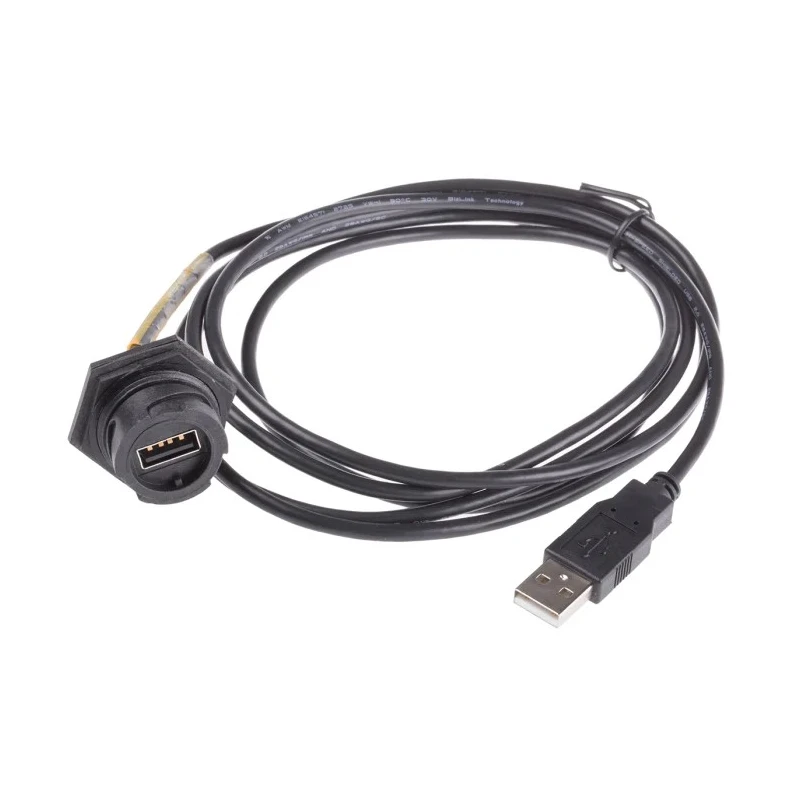 Molex Female USB Type A to Female USB Type A Black Nylon Jacket USB Cable 2m 84729-0006